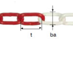 Lanț delimitare alb/rosu - 6 mm