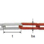 Lanț semnalizare, delimitare alb/roșu - 6 mm., 30 metri